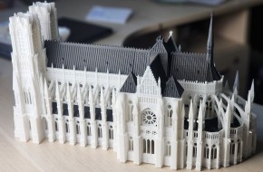 3Д печать макета замка Нотр Дам Де Рейм